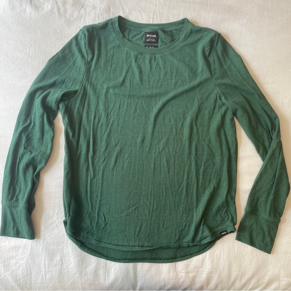 Prana hemp long sleeve shirt, large